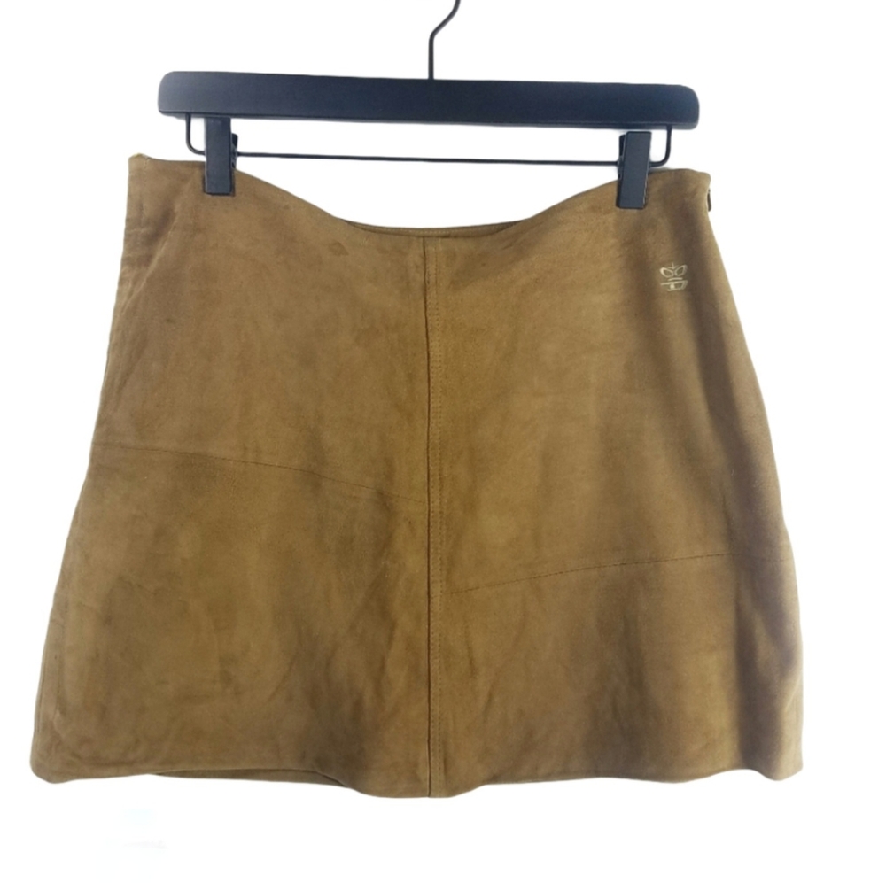 DIESEL | Suede A-line Leather Suede Mini skirt size 29